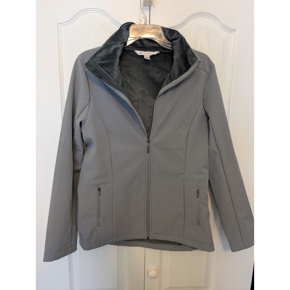 LILAC BLOOM Women's Soft Shell  Hooded Jacket Size Medium Gray